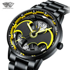 Quartz Watch for Men with 360° Rotation Batman Mod with Night Glow